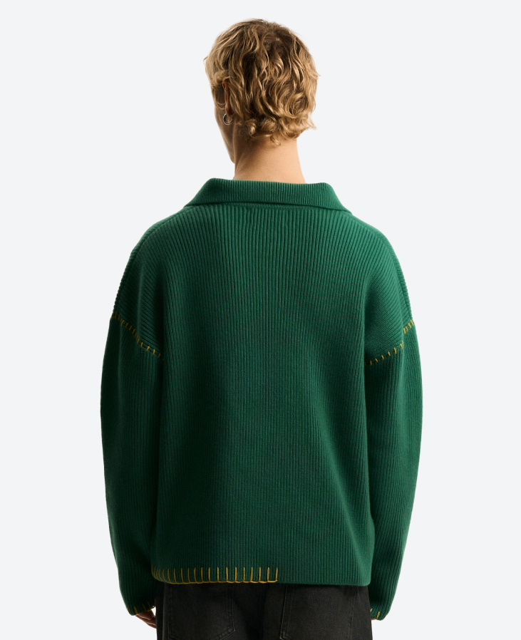 Свитер со стежками