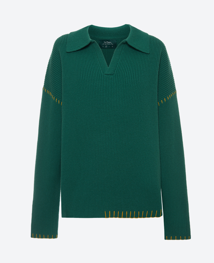 Свитер со стежками