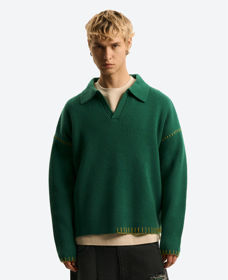 Свитер со стежками