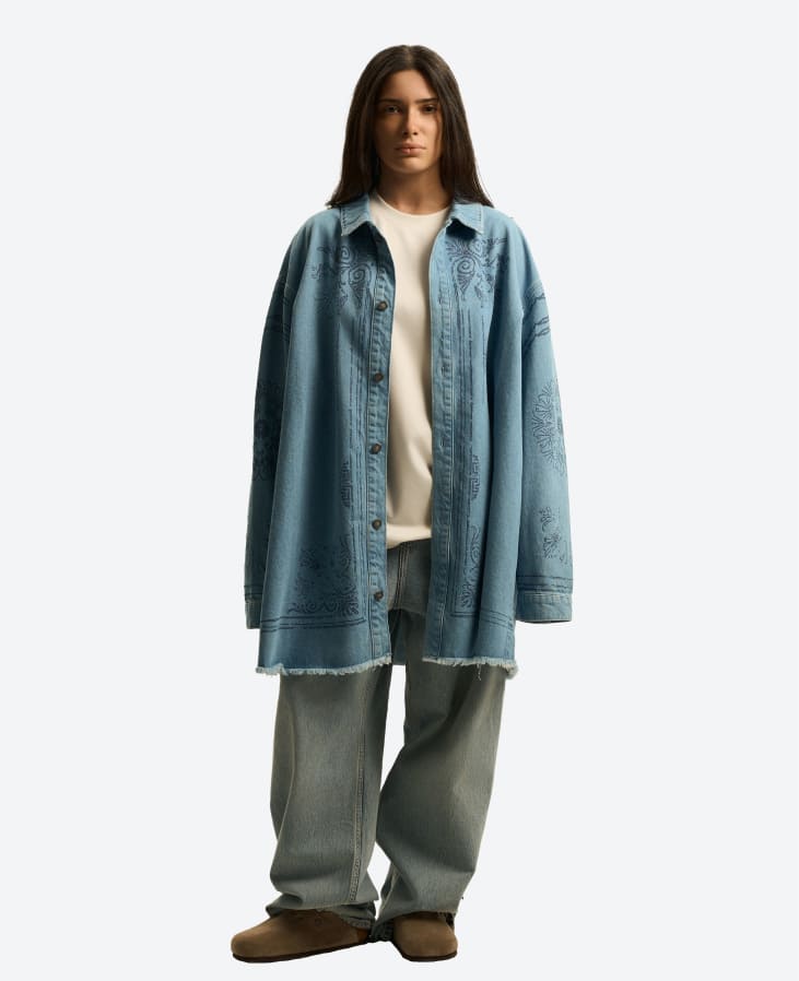 Джинсовая рубашка Les Trois Fils