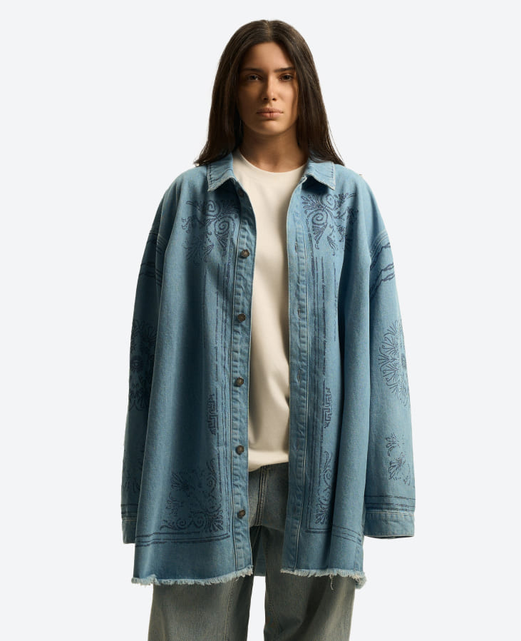 Джинсовая рубашка Les Trois Fils