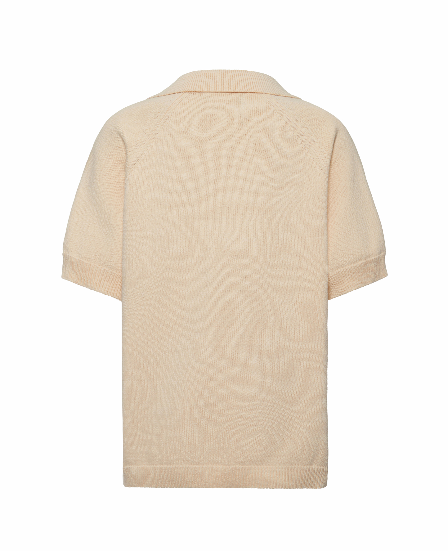 Поло вязаное молочное