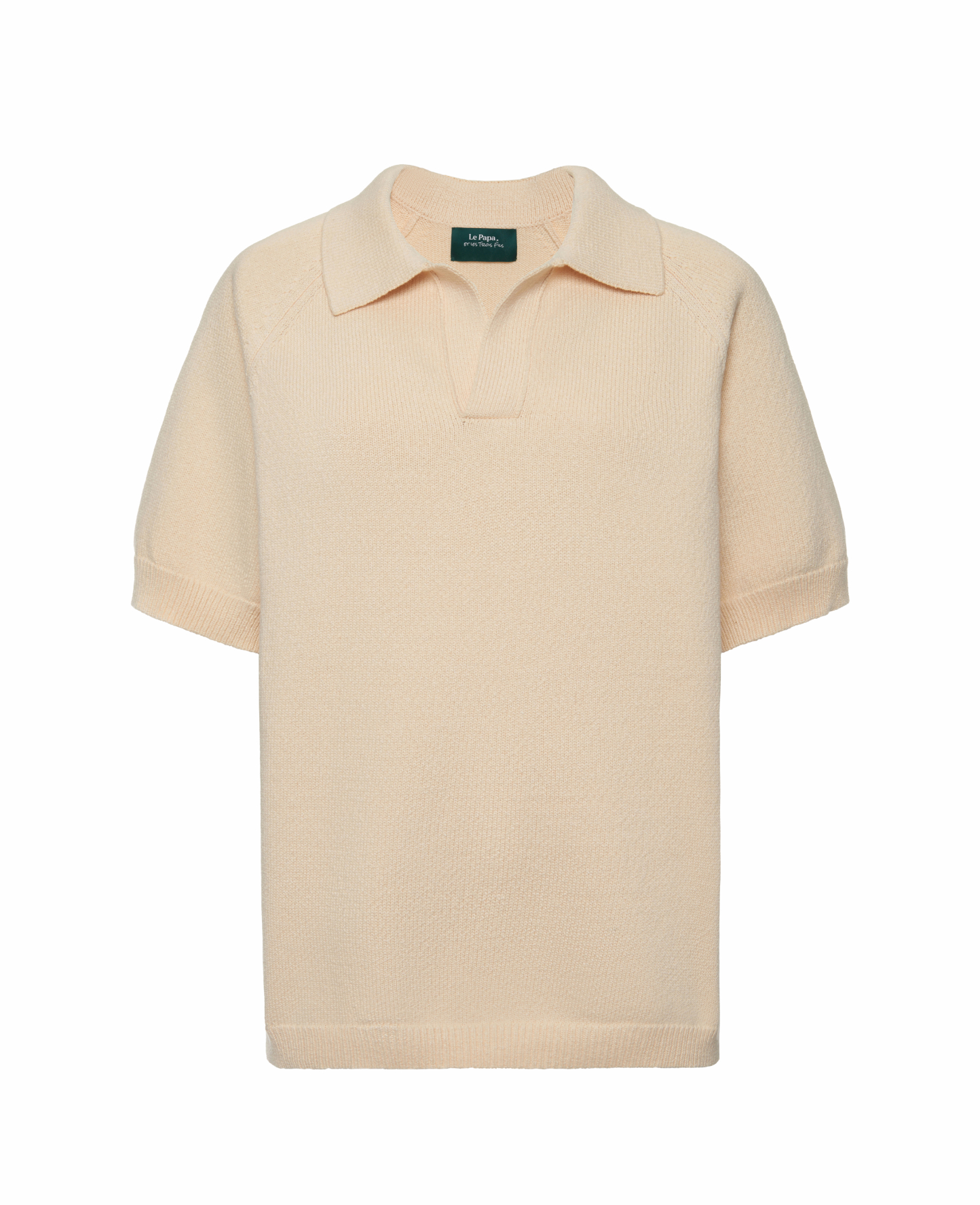 Поло вязаное молочное